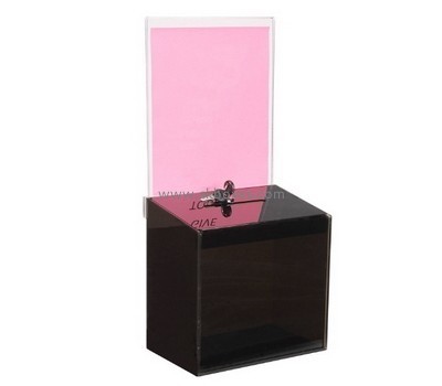 Bespoke black acrylic ballot box BBS-517