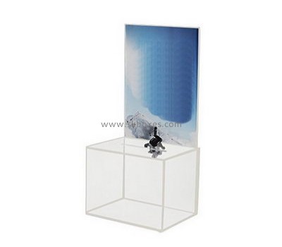 Bespoke clear acrylic money collection boxes BBS-521