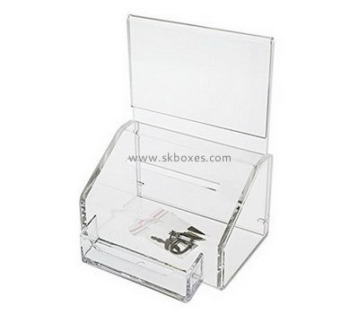 Bespoke clear acrylic donations boxes BBS-531