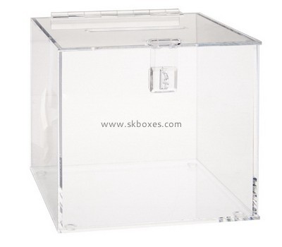Bespoke acrylic secure donation box BBS-591