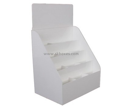 Bespoke white acrylic compartment box rack BDC-1004