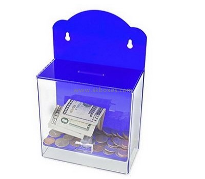 Customize clear wall mounted money box BDB-146