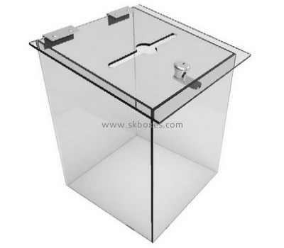 Customize clear lucite large donation box BDB-170
