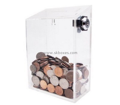Customize acrylic coin donation box BDB-194