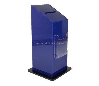 Customize acrylic donation box with lock BDB-212