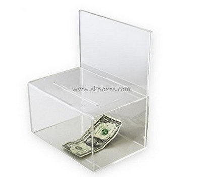 Customize acrylic money donation box BDB-245