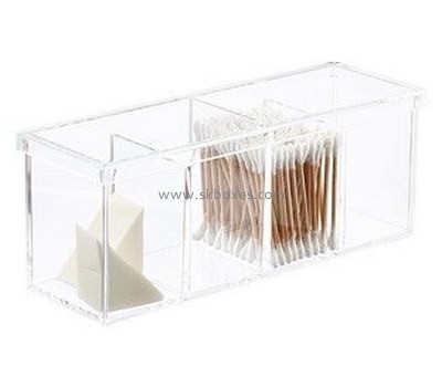 Customize acrylic cotton swab box BSC-028