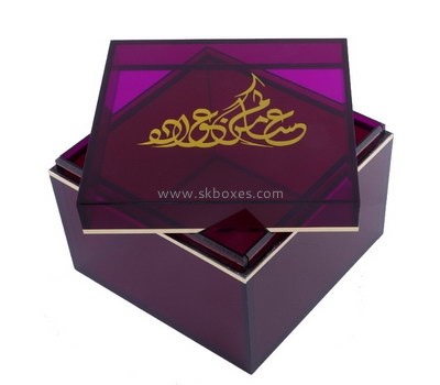 Customize acrylic 12x12 box with lid BDC-1074