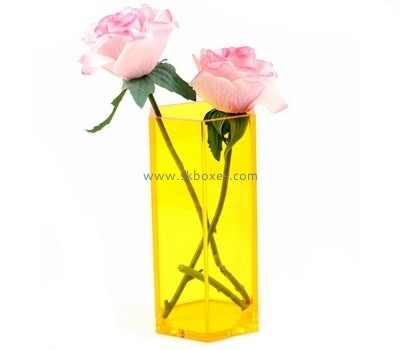 Customize acrylic yellow vase BDC-1165
