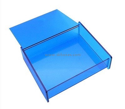 Customize blue acrylic display case BDC-1367