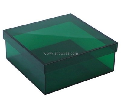 Customize green acrylic box with lid BDC-1518