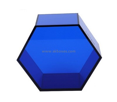 Customize perspex hexagon display case BDC-1851