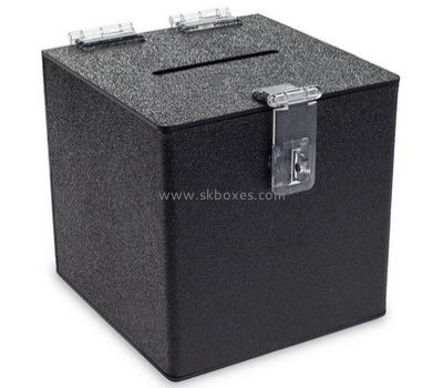 Acrylic black ballot box BBS-665