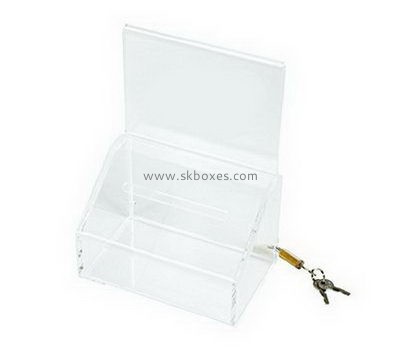 Clear acrylic suggestion box with lock BBS-708