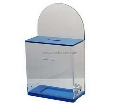 Small acrylic ballot box with lock BBS-716