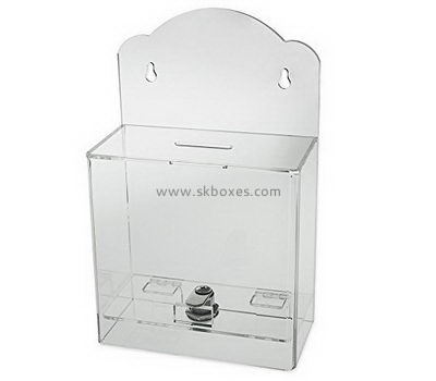 Wall mounted clear acrylic ballot box BBS-718