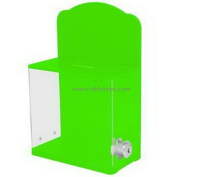 Custom green acrylic ballot box BBS-734