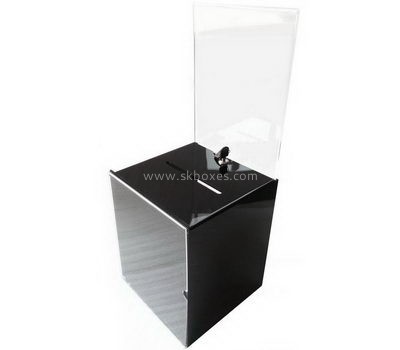 Customize acrylic election box with sign holder BBS-743