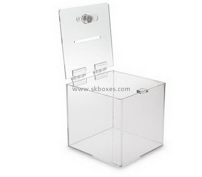 Customize square acrylic ballot box BBS-751