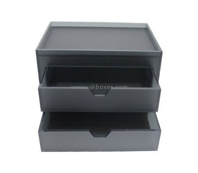 Custom black acrylic 2 drawers box BDC-1902