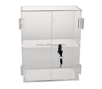 Custom clear acrylic lockable cabinet BDC-1928