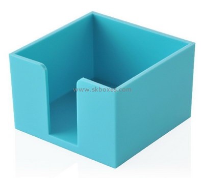 Custom blue acrylic notepad holder box BDC-1951