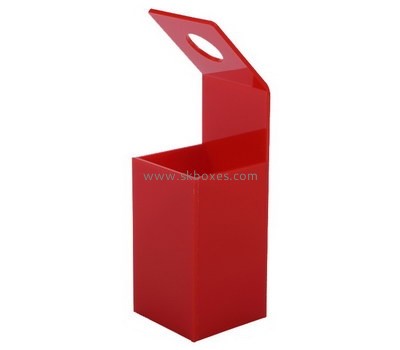 Custom red acrylic flower box BDC-1956