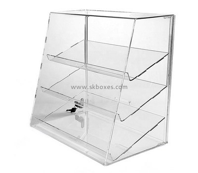 Custom front slanted clear acrylic display cabinet BDC-1963