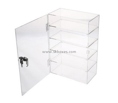 Custom 5 tiers acrylic lockable cabinet BDC-1988