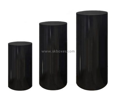 Custom black acrylic round box BDC-2010