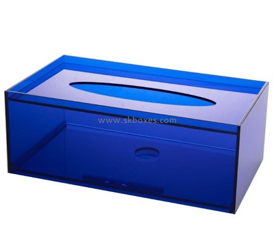 Custom blue acrylic tissue paper box BDC-2023