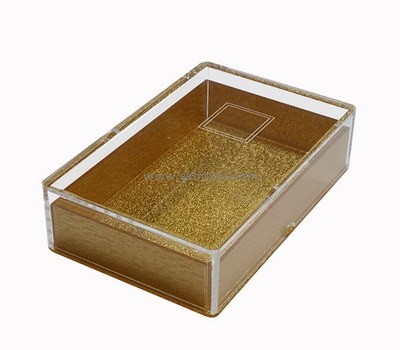Custom acrylic display box with gold base BDC-2036