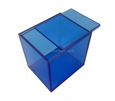 Custom blue acrylic sliding box BDC-2031