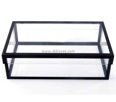 Custom clear acrylic box with black frame BDC-2043