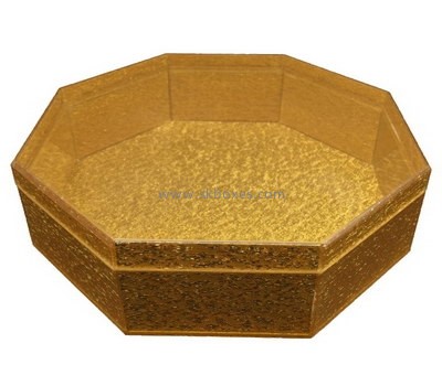 Custom gold acrylic octagon box BDC-2044