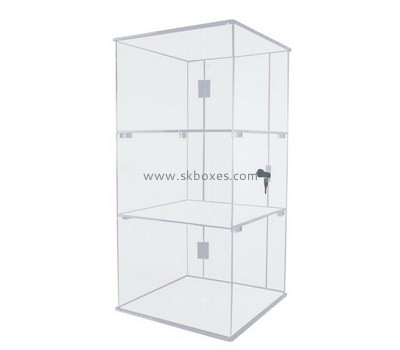 Custom 3 tiers acrylic lockable display cabinet BDC-2054