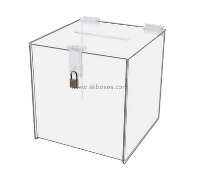 Custom square clear acrylic ballot box BDC-2073