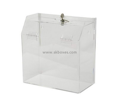 Custom clear acrylic lockable voting box BDC-2080