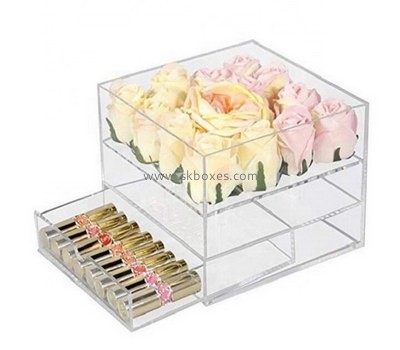 Custom acrylic rose box with drawer BDC-2090