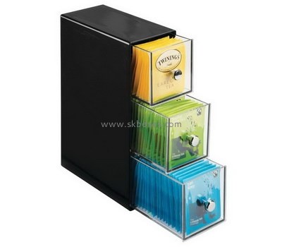 Custom acrylic tea bag drawer box BDC-2096