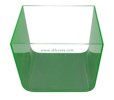 Custom green +clear acrylic display case BDC-2107