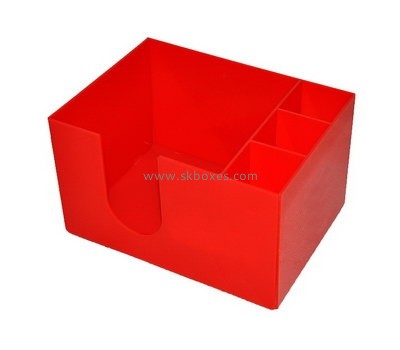 Custom table top red acrylic organizer box BDC-2136