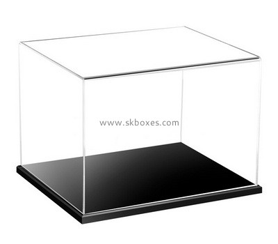 Custom clear plexiglass display case with 5 sided base BDC-2152
