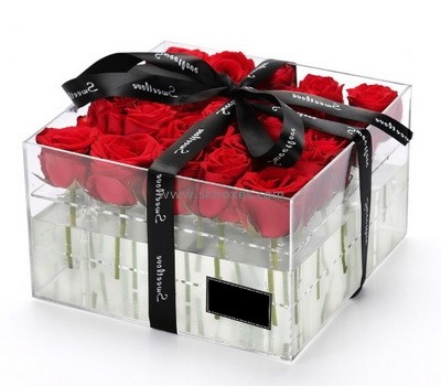 Custom clear acrylic rose box BDC-2161