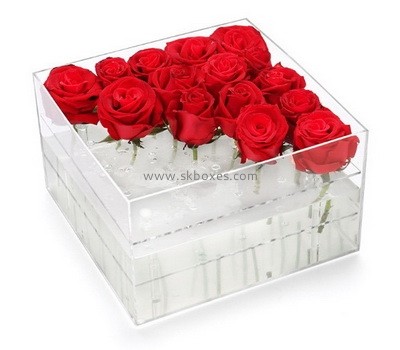 Custom lucite acrylic roses box BDC-2184