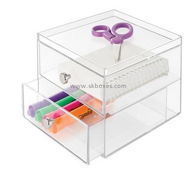 Custom table top acrylic drawers box BDC-2185