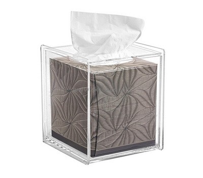 Custom square clear acrylic tissue paper box BDC-2186