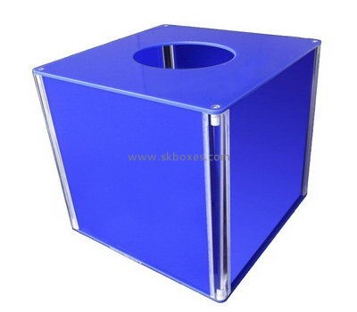 Custom blue acrylic raffles box BDC-2192