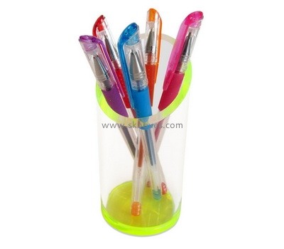 Custom table top round acrylic pens holder BDC-2212