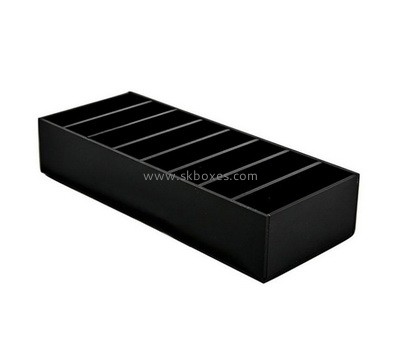 Custom 8 grids black acrylic box BDC-2222